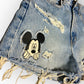 Upcycled Mickey Patch Shorts