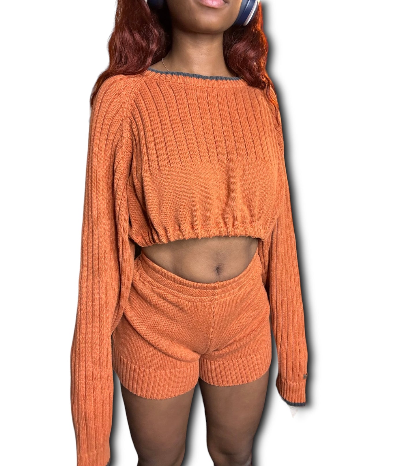 Orange Columbia Sweater Set