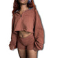 Burnt Sienna Quarter zip Two Piece Sweater